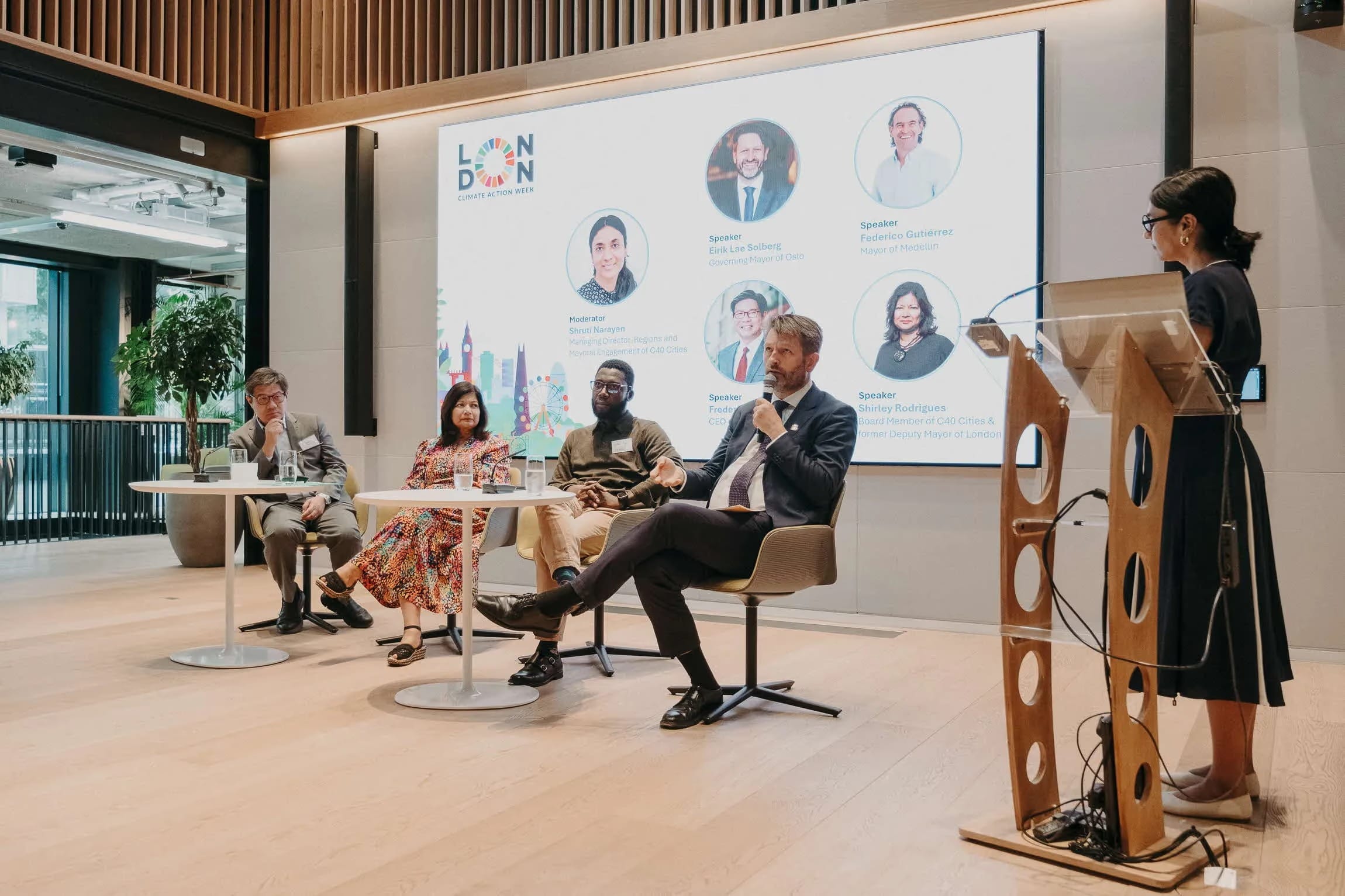 Photo of panellists at London Climate Action Week